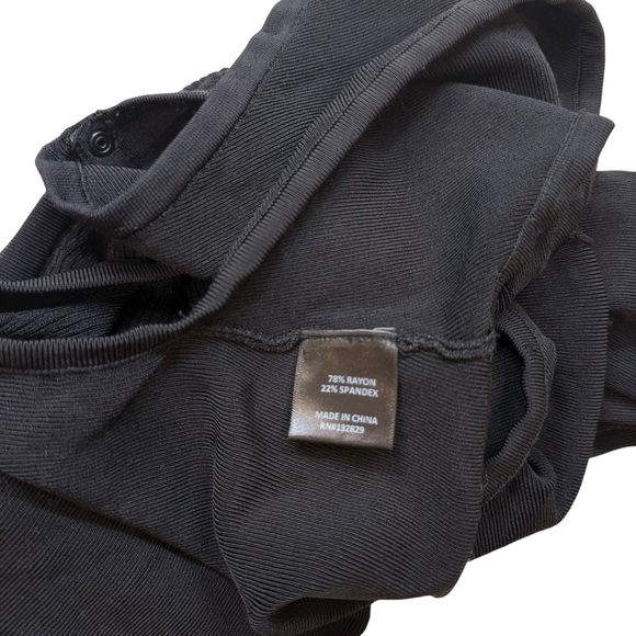 Michael Costello x Revolve Talina bodysuit cut out black size medium long sleeve - Picture 10 of 11